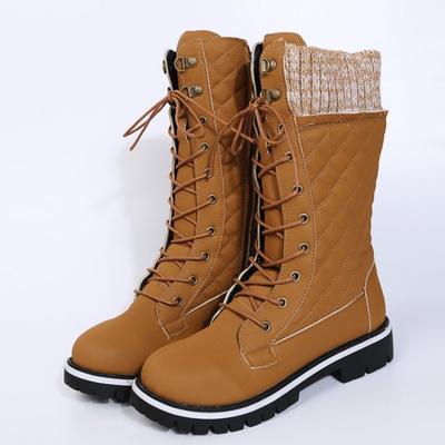Modne damskie pluszowe buty na platformie do połowy łydki 2024 Zima Nowy projektant Ciepłe buty śniegowe Damskie sznurowane modne casualowe buty Duży rozmiar 43