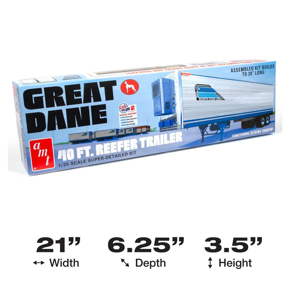 AMT Great Dane 40ft Reefer Trailer Plastic Model AMT1249 1/25
