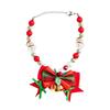 Christmas Pet Necklace - Cat Collar with Bells and A Bow - Cat Accessory - Cat Necklace