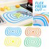 Medium Cutting Board - Frosted Plastic Flexible Chopping Board for Kitchen, Transparent and