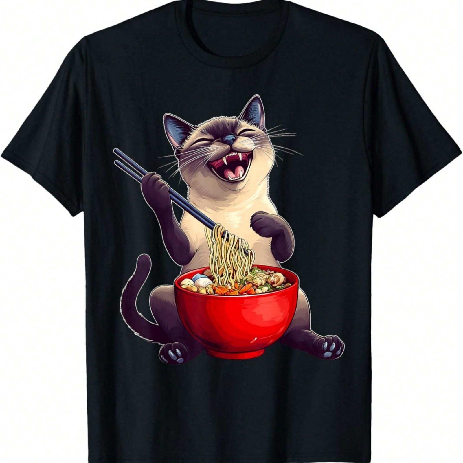 Siamese Cat Happy Halloween T-Shirt S разноцветный