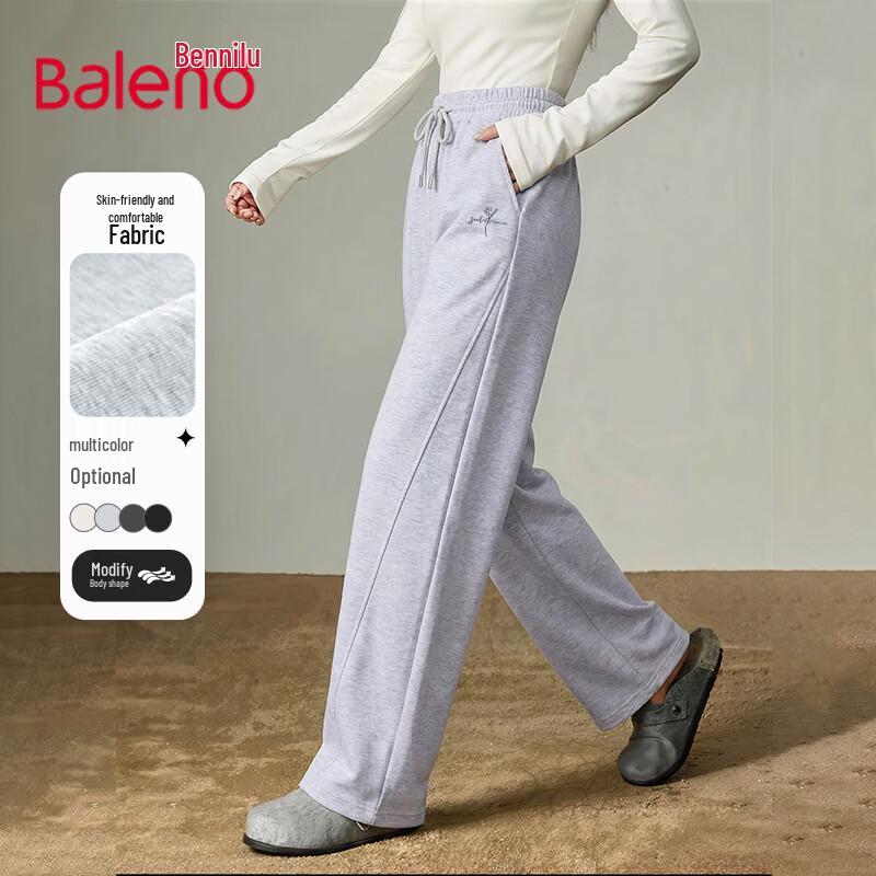 Baleno Women s 2026 Spring/Autumn Loose Fit High-Waist Wide-Leg Banana Pants L