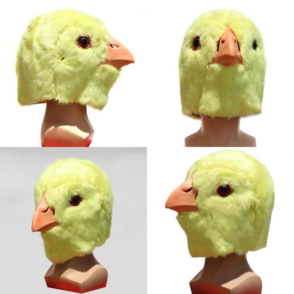Hayvan Civciv Lateks Maske Komik Tasarımlı Cadılar Bayramı Kostüm Partisi ve Kendin Yap Cosplay İçin