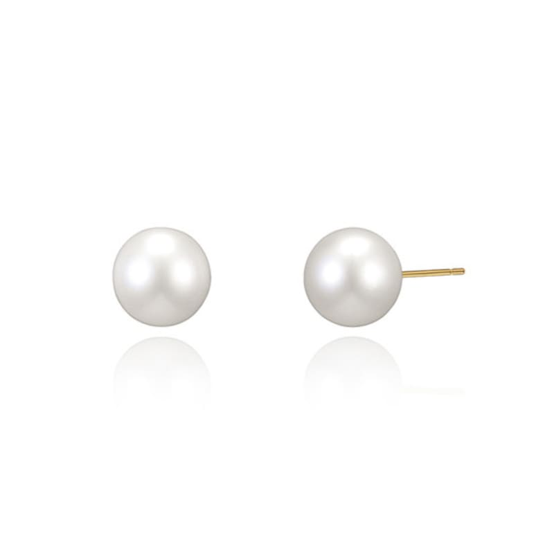 

STAYGEM 14K 10mm Crystal Pearl Earrings Yellow Gold