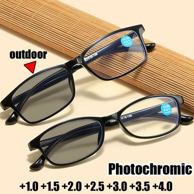 Photochrome Business-Lesebrille, Vollformat, Anti-Blaulicht, Presbyopie-Brille, hochauflösende Fernsichtbrille für den Außenbereich