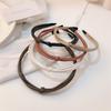 Vintage Knot-Tied HeadBand Ultra-Fine Faux Leather Hair Band Women Girl Finishing Hair Hair Hoop Fashion Hair Accessories