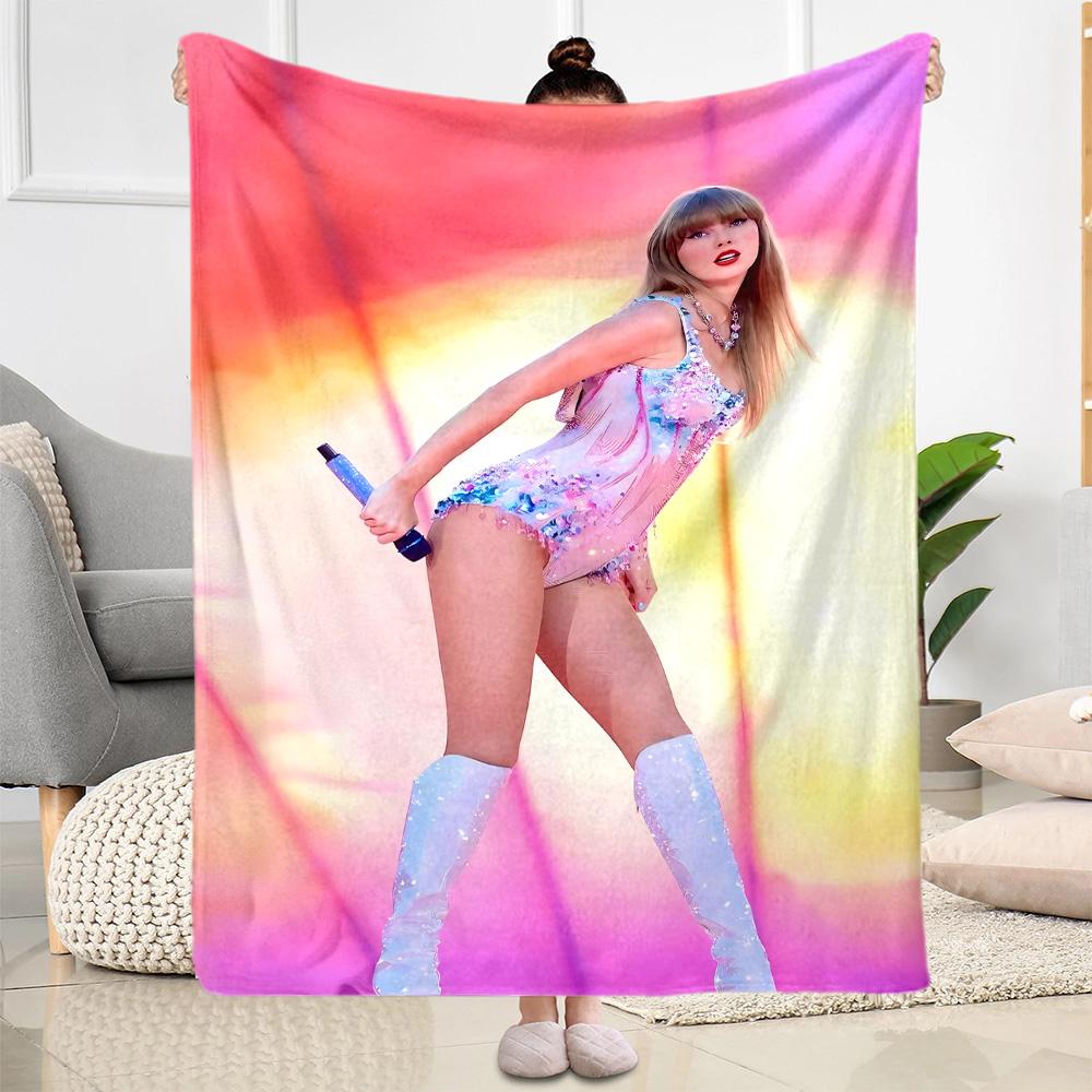 Taylor Swift Performance Blanket Comfortable Suitable for Sofa Office Chair All-Season Use Modern Gifts For Family Or Friends