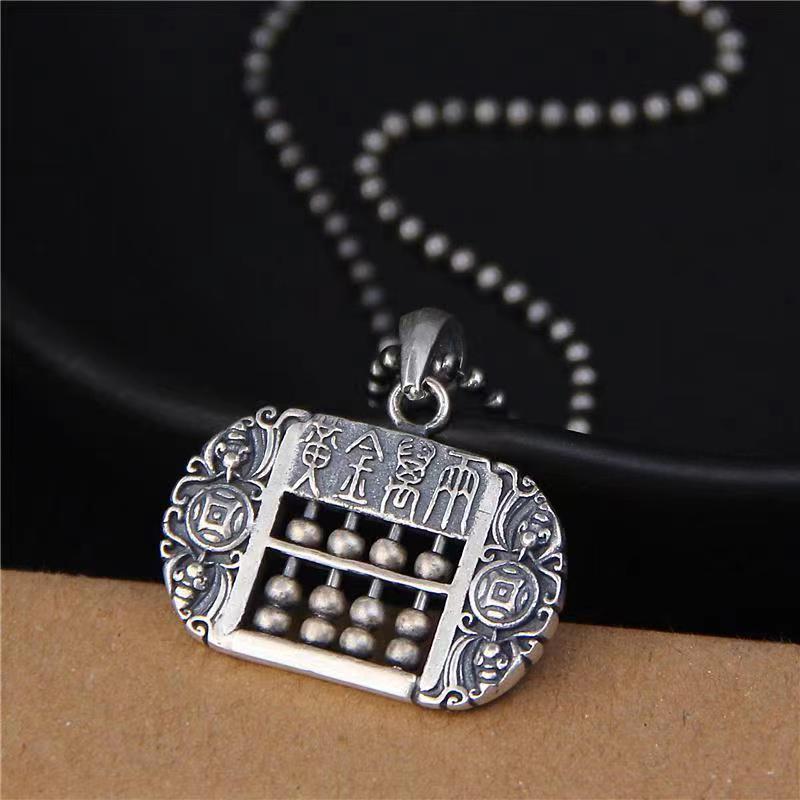 

Посеребренная женская цепочка для свитера «Абакус» с винтажным вращающимся кулоном - Золотой звуковой дизайн, горячая распродажа.