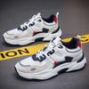 Summer 2025 Men's Breathable Mesh Casual Running Shoes, Thick Sole, Height-Boosting, Trendy White Dad Sneakers