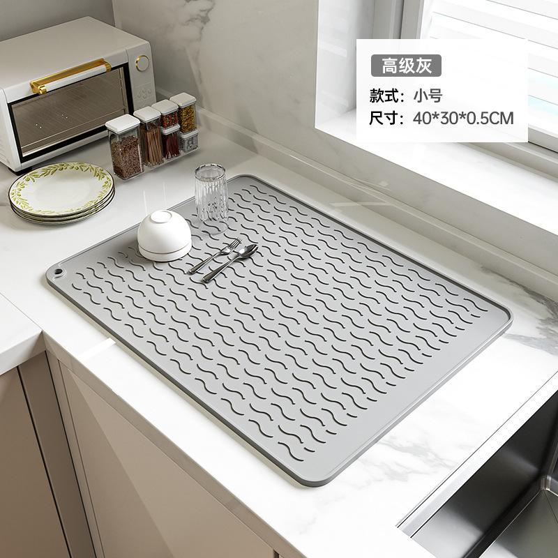 Heat Insulation Pad, Drain Mat, Kitchen Protection, Silicone Pad, Countertop Pad, Cutting Board, Anti-skid Pad, High Temperature Resistant