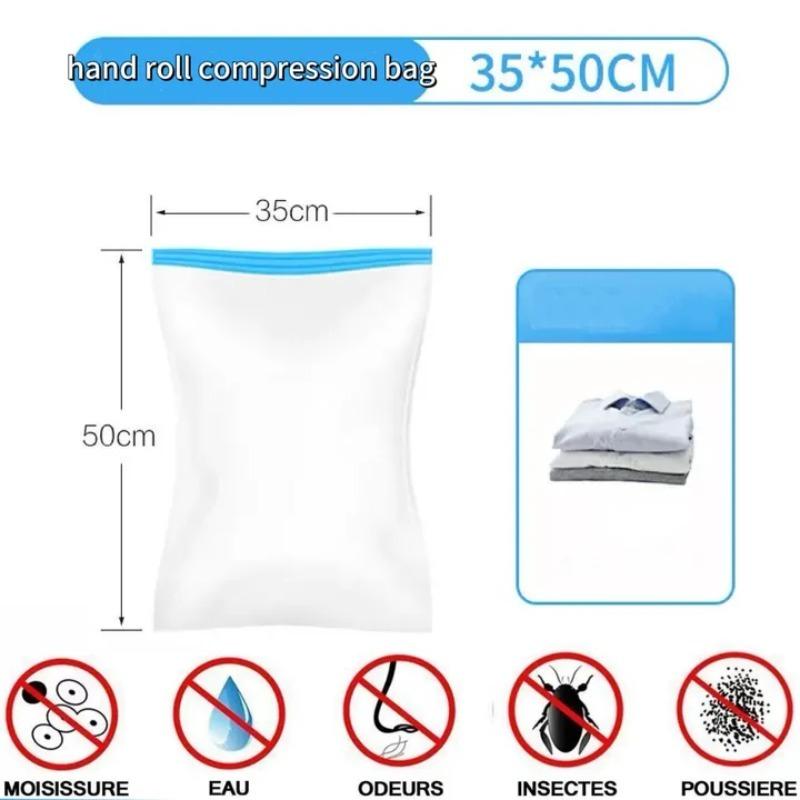Travel Compression Bags, Roll Up Travel Space Saver Bags for Luggage, Cruise Ship Essentials Cothes, Folding Compressed Bag