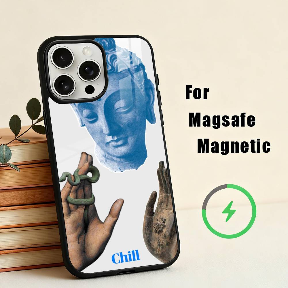 The B-Buddha Art  Phone Case For iPhone17,16,15,14,13,12,11 Plus,For Magnetic Wireless Charge Cover