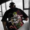 Printed Cotton Short-sleeved American Loose Men's and Women's Summer Breathable Sport Round-neck T-shirt