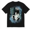 Anime Blue Eye Portrait Graphic Tee Vintage Men T-Shirt