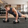 Set of 16 kg Hexagonal Dumbbells, Muscle Training & Weightlifting, Black Metal and Rubber