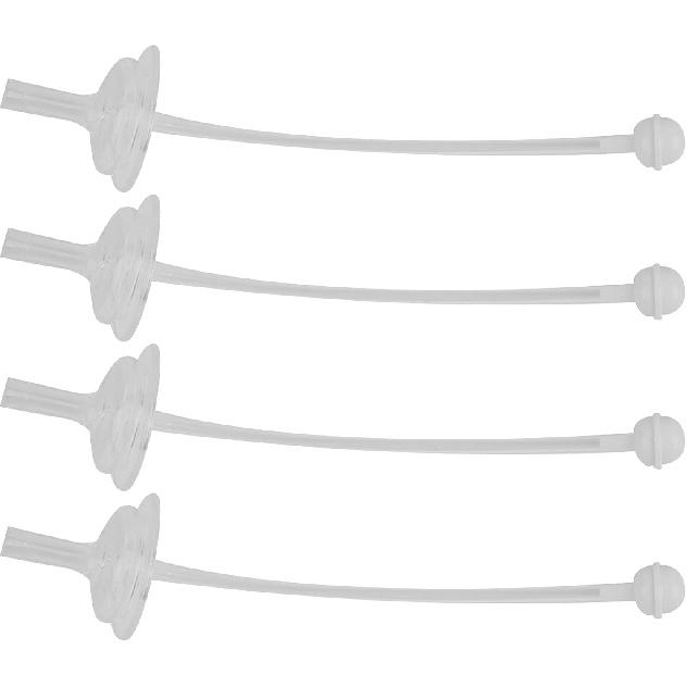 Jerliflyer 4pcs Bottle straws, hydrojug straw wide mouth silicone gravity ball design baby straw replacement no leakage baby drinking tools Diameter 5cm