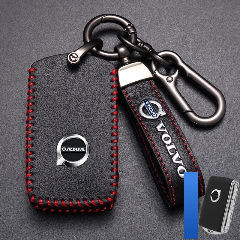 Zinc Alloy Leather Car Remote Key Case Protector Cover Shell For Volvo XC60 XC40 XC90 S90 V60 S60 V90 C40 Polestar 1 Polestar 2