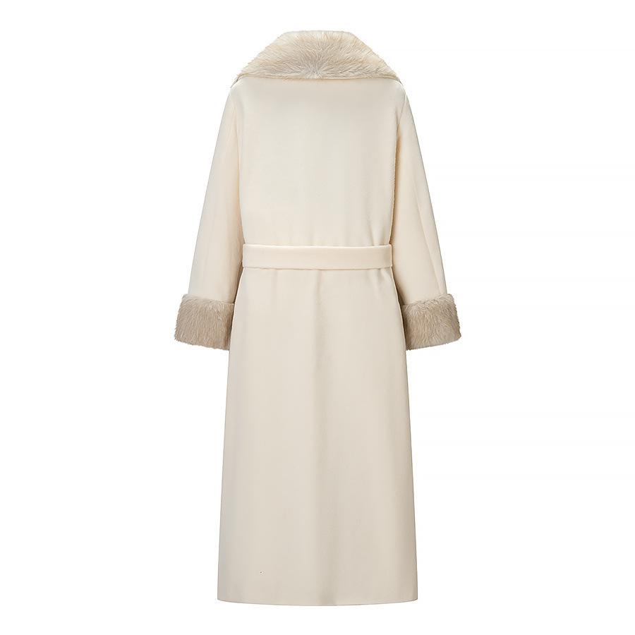 European and American style, new women's clothing, versatile, fashionable, fashionable, big fur collar woolen coat