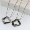 Geometric Versatile Necklace Women'S Autumn And Winter Fashion Simple Long Retro Sweater Chain Clothes Accessories