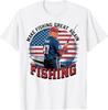 Make Fishing Great Again Funny Trump Fisher Game Vintage T-Shirt Unisex T-Shirt