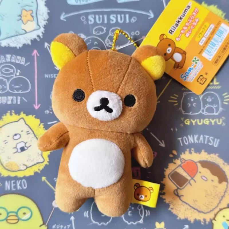 Anime Relax Bear Fill Cotton Mochi Soft Plush Doll Pendant Kiiroitori Chick Creative Lazybear Small Toy Stuffed Plush Charm Gift