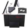 Portable Led Light Makeup Mirror Vanity Cosmetic Hand Folding Led Mirror Lamp|makeup Mirrors(black)