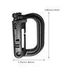 5x Black Grimloc Molle Carabiner D Locking Ring Plastic Clip Snap Type Ring Buckle Carabiner Keychain Fastener Bag Buckle