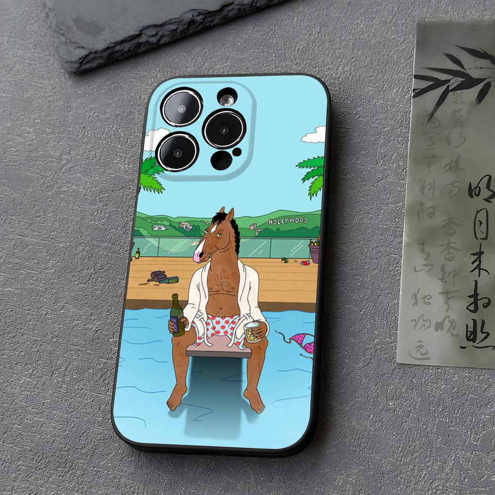 B-BoJack Horseman Phone Case Funda For Iphone 13 17 16 11 15ProMax 14 12 Pro Xs Max Mini Xr X 7 8 6 6s Plus Covers