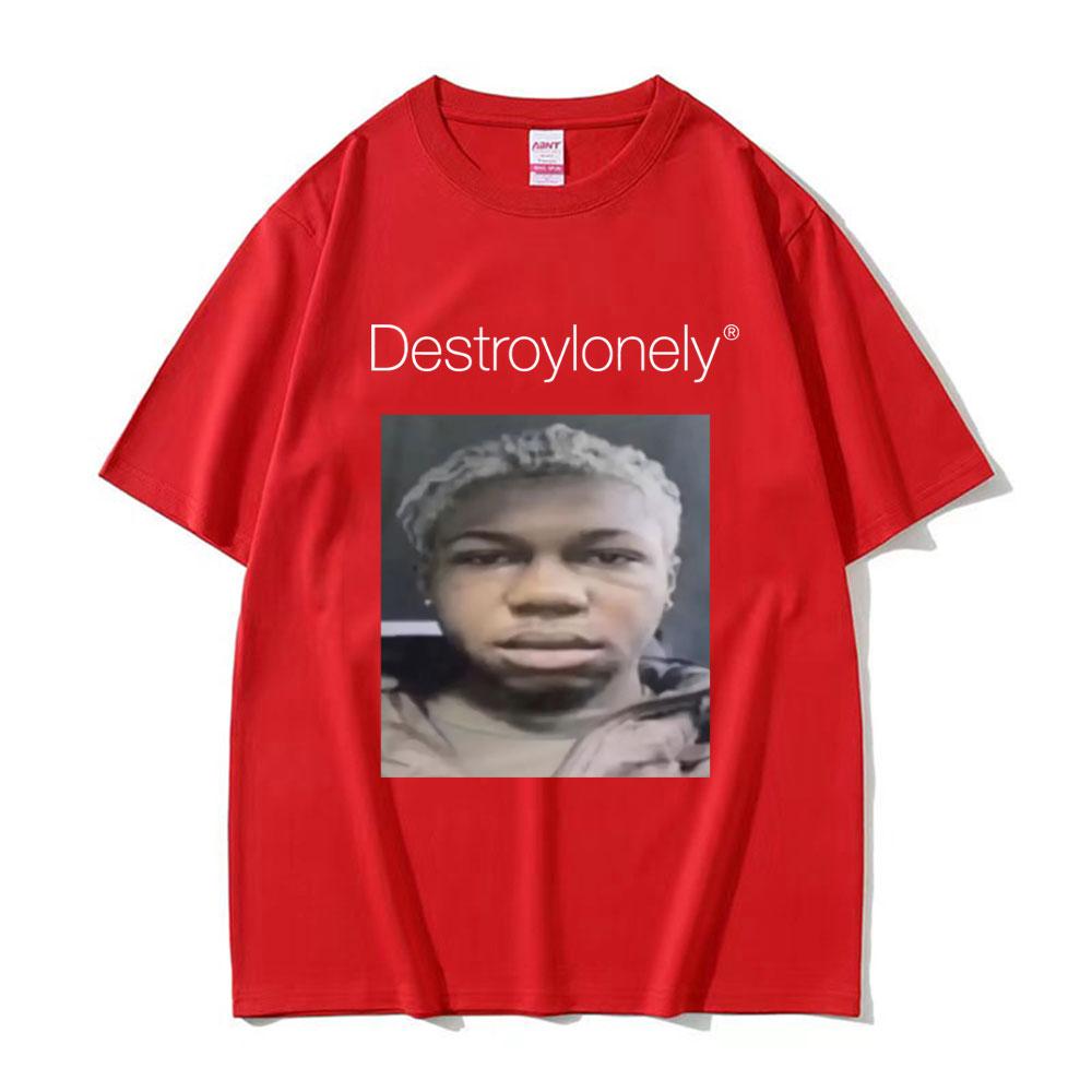 Rapper Destroy Lonely Graphic Print T-shirts Men's Summer Streetwear T-shirt Male Hip Hop Oversized EU Size Short Sleeve T Shirt