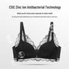 Oudifen Women's Wireless Push-Up Lace Antibacterial Bra (XB1533/XB1521)