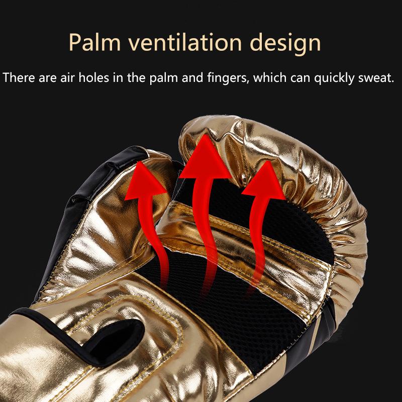 1 Pair Boxing Gloves Adults Women Men Boxing Sanda Gloves Unisex Boxing Training Exercise Leather Gloves Sports Protection Mitts