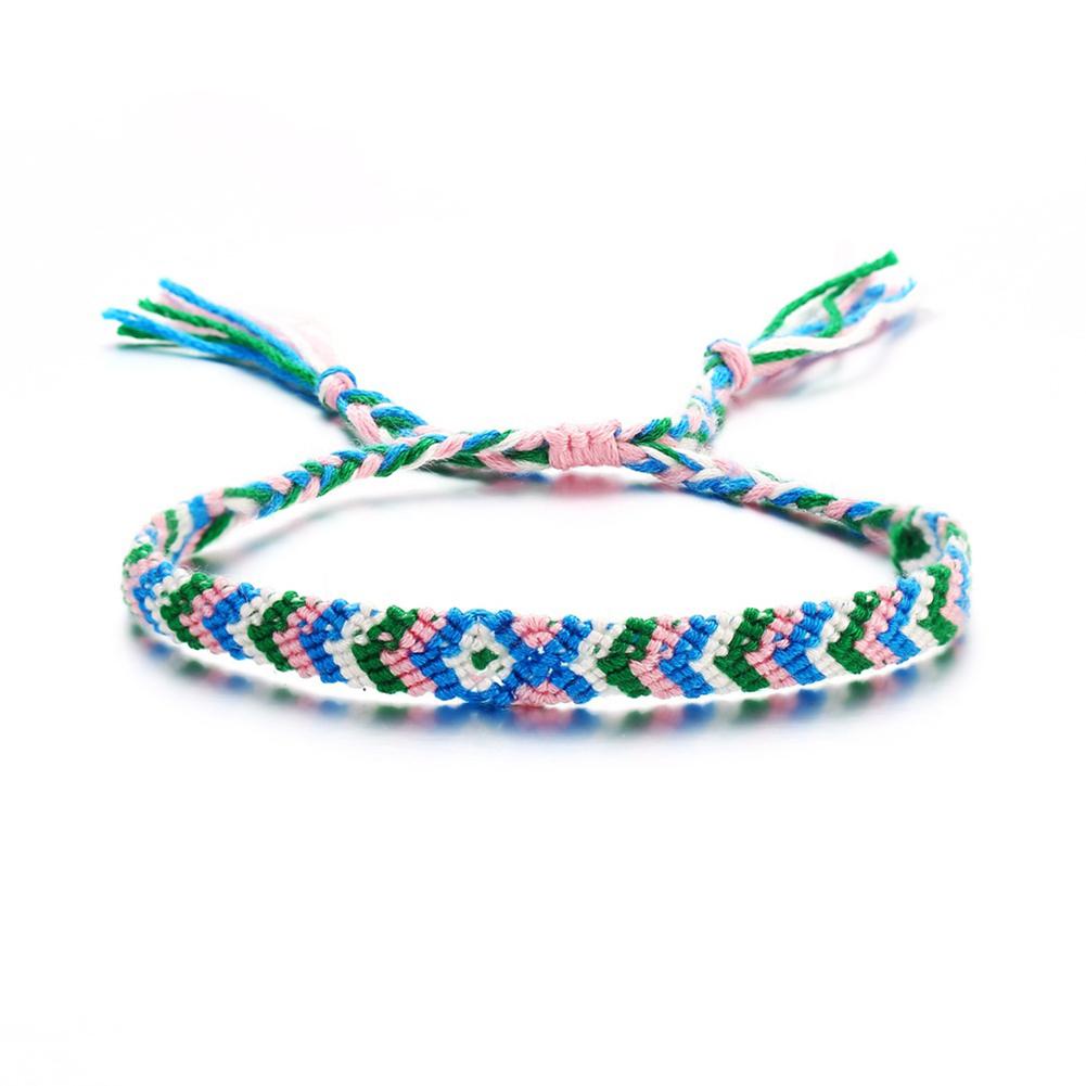 Men Women Bohemian Anklet Hand Knitting Colour Rope Anklet