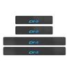 BOYOUS Mazda CX-5 KE KF Door Sill Protector Carbon Style Scuff Protection Sheet 4pcs Anti-Scratch Sticker Interior Trim Blue Logo