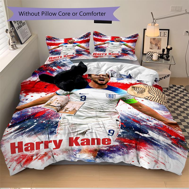 3 Stück Harry Kane Jubel Poster Bettwäsche-Sets Für Alle Größen Neu 3D Gedruckte Bettdecke Bettbezug Kissenbezug Schlafzimmer Dekoration