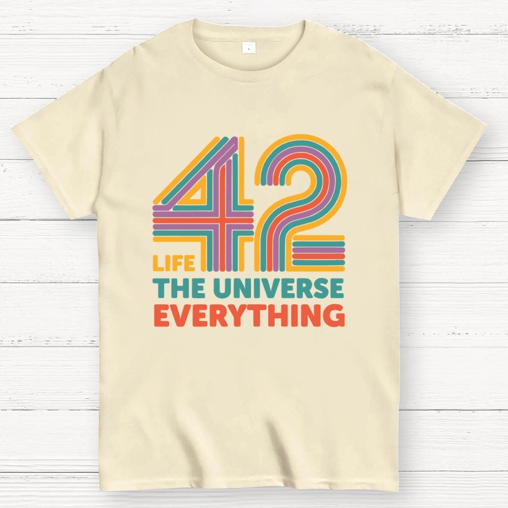 42 Life The Universe Everything Unisex 100% Cotton Summer Casual Cool Loose T-Shirt 2508002134