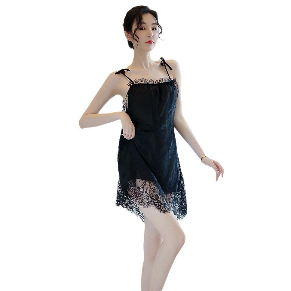 Sex Underwear Sexy Temptation Lace Suspenders Pajamas Pajamas Loungewear Loose Perspective Hollowed Out New Models