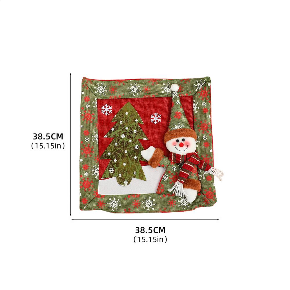Christmas Pillow Covers 15x15Inch Christmas Theme Soft Pillowcase Cushion Covers With Tree And Snowflake Design For Home Living