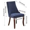 Rayon Cloth Flocking Linen Dining Chairs Channel Kitchen Dinner Chair Comfy Fabric Upholstered Accent Chair for Dining Room with Curved Solid Wood