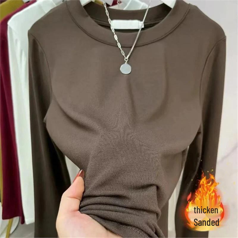 

Women s 2024 Slimming Round Neck Long Sleeve Base Layer Top XXXXL