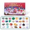 Christmas Calendar Countdown Crystal Calendar Rock Stone Digging Theme 24 Boxes Holiday Kids Girls Stocking Stuffers Party