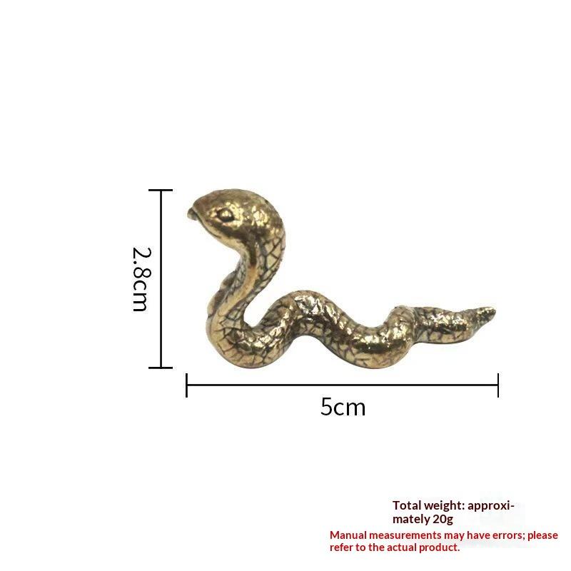 Vintage Alloy Snake Figurine Fine Carving For Figurine Decor Gifts For Snake Lovers