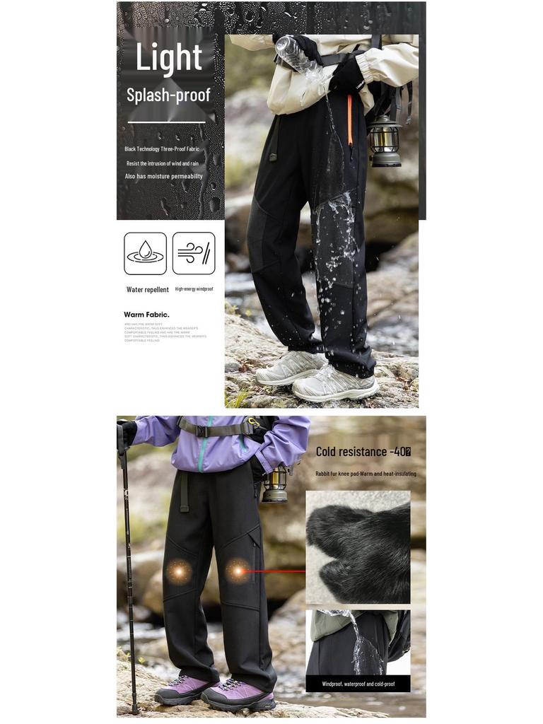 Men's 2025 Fleece-Lined Waterproof Outdoor Pants