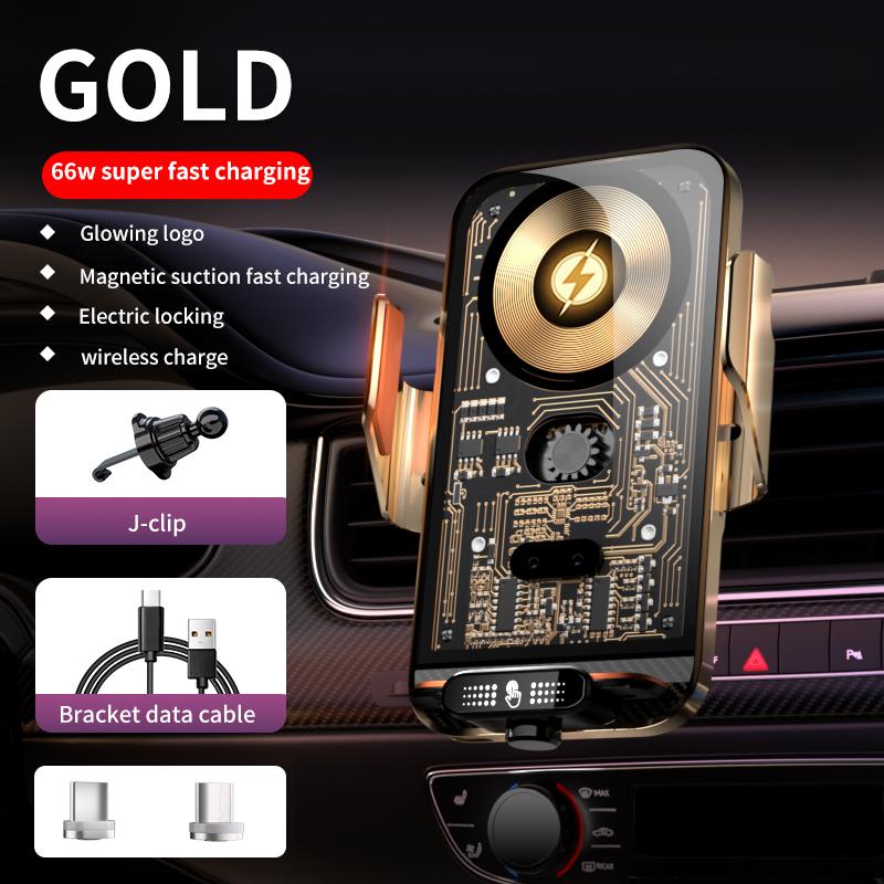 2024 Clip magica C05(L) Supporto per telefono cellulare con ventosa magnetica, carica super veloce da 66 W, design creativo, caricabatterie wireless, supporto per dispositivi automobilistici