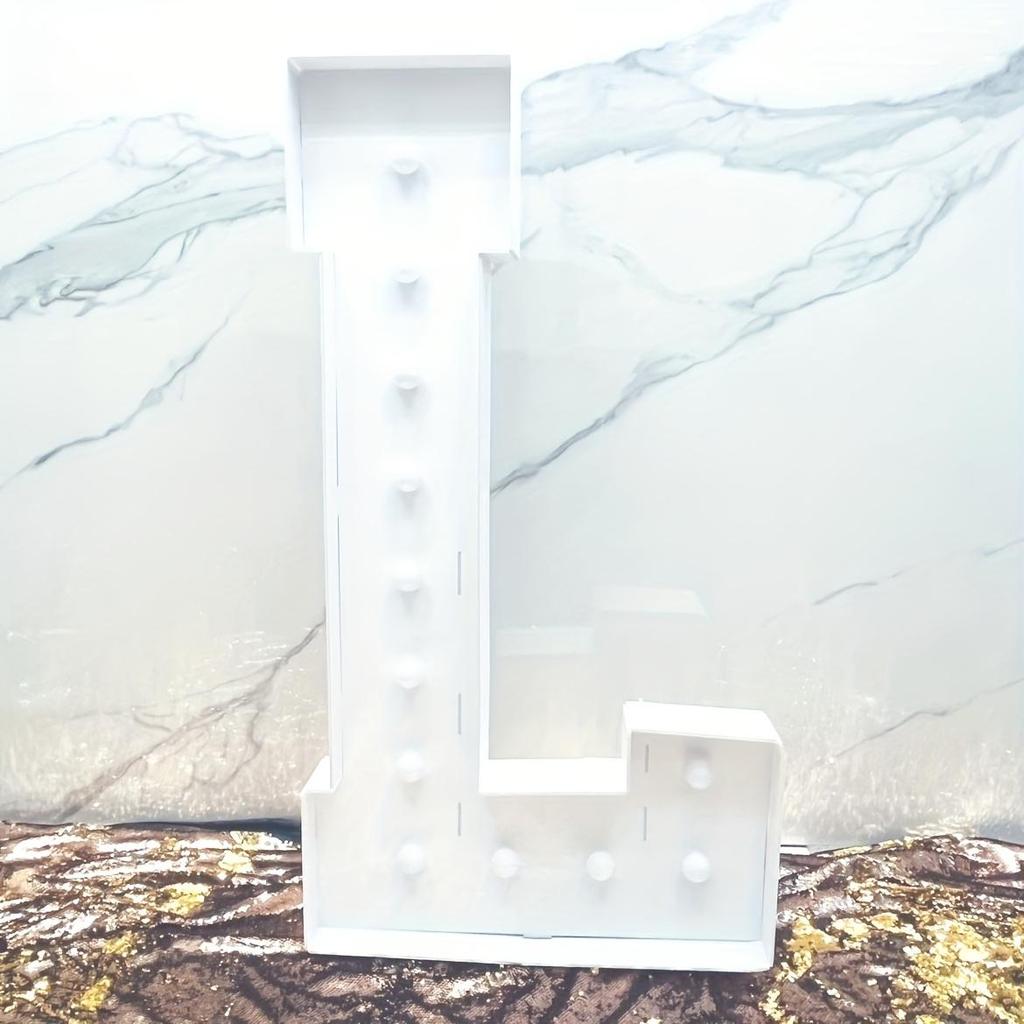 4FT/120cm Bokstav KT-skiva med Kallvita LED-lampor – Bakgrund för Bröllopsförslag, Dekoration för Födelsedag och Examensfest – Ljusbåge för Inomhusevenemang