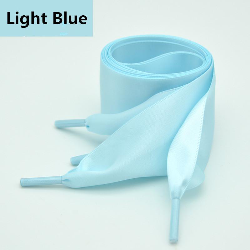 4 cm Brede Satijnen Zijde Lint Strik Schoenveters 80/100/120/160 cm Lengte Sneakers Sportschoenen Witte Schoenen Veters 60cm white