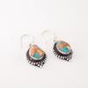 Natural Spiny Oyster Gemstone 925 Sterling Silver Jewelry Handmade Earrings 1.6" EE-164-45