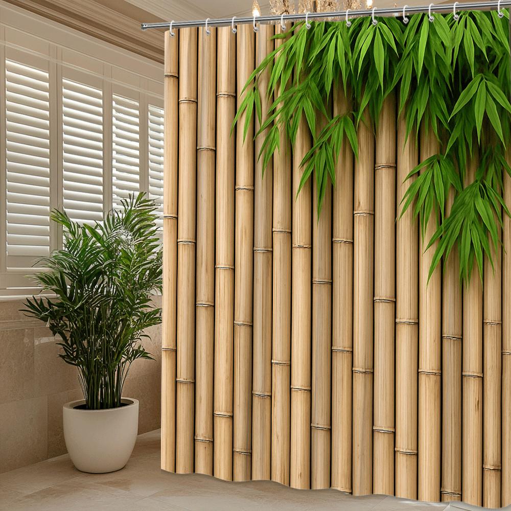 Bamboo Forest Shower Curtain Machine Washable All Season Waterproof Privacy Protection Natural Design Zen Elevate Your Space
