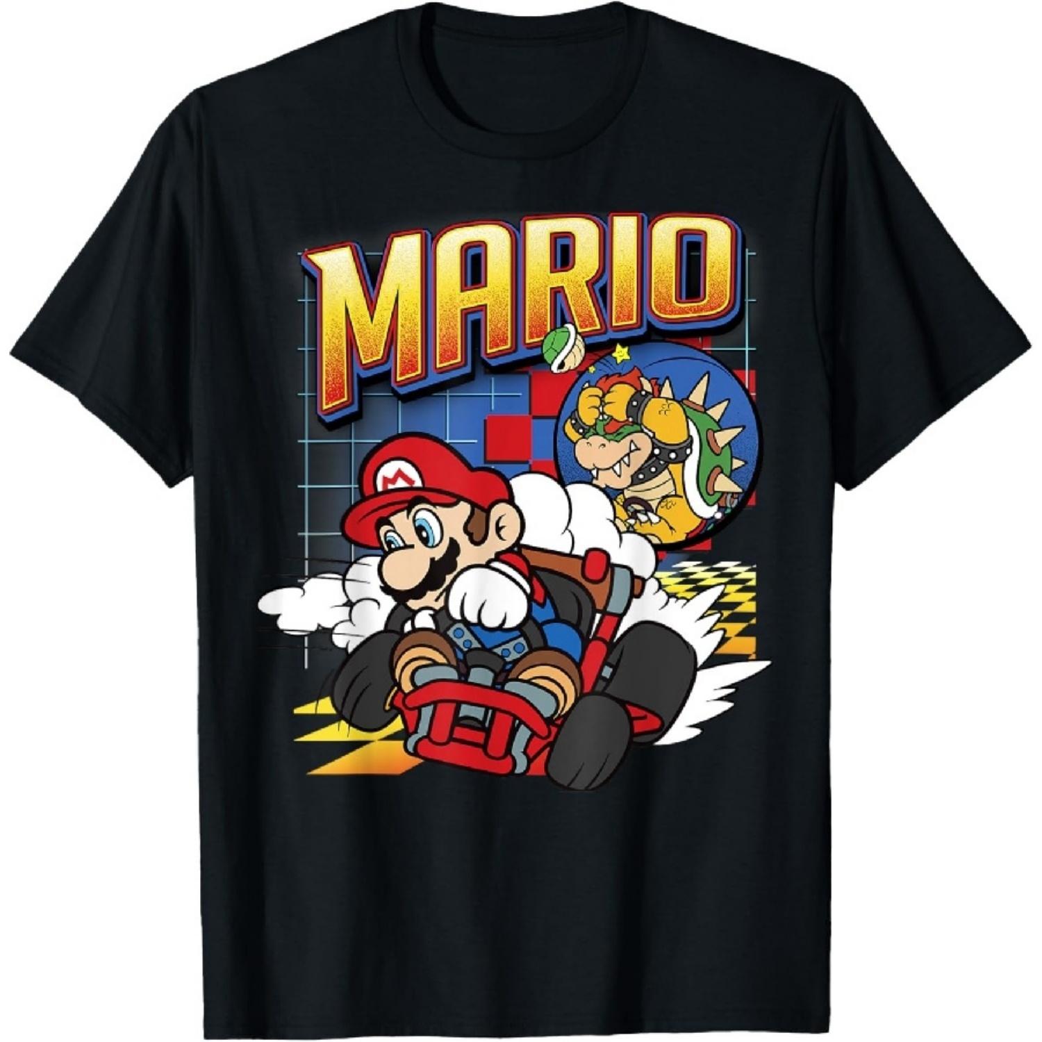 Mario Kart Bowser Mario Racing Graphic T-Shirt T-Shirt S