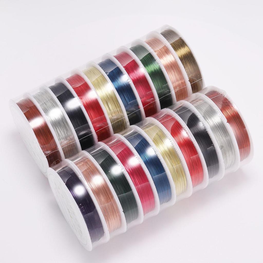 0.3-0.4mm Colored Copper Wire for Beading, DIY Jewelry, and Crafting