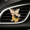 2Pcs Butterfly Car Air Vent Clip  Car Fragrance Car Diffuser Air Freshener Rhinestone Car Bling Accessories